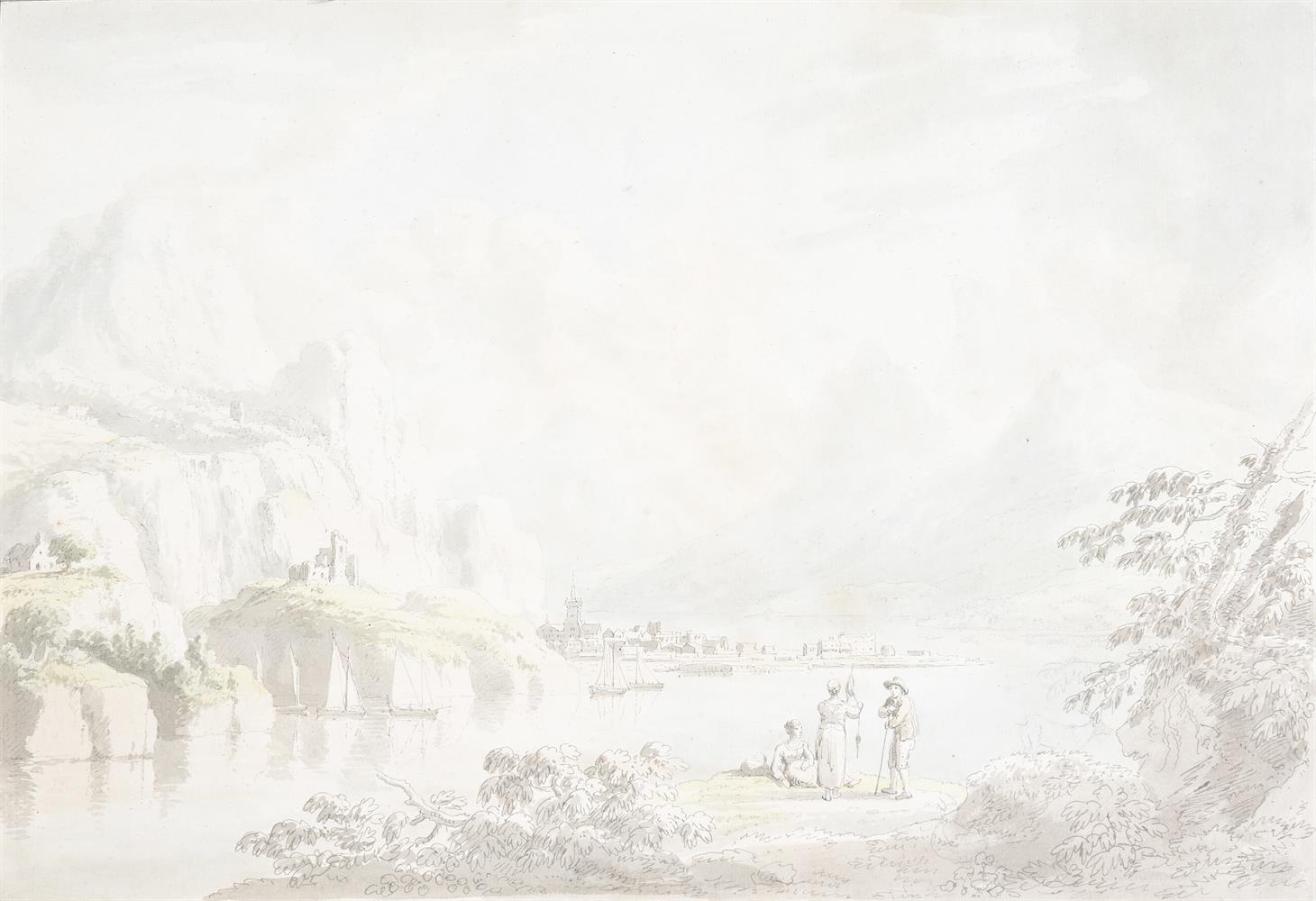 ANTHONY DEVIS (BRITISH 1729-1817), A GROUP OF FIVE MOUNTAINOUS LANDSCAPES WITH TOWNS AND CASTLES - Image 3 of 12