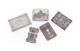 A COLLECTION OF SILVER COLOURED CASES