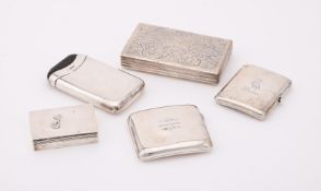 A COLLECTION OF SILVER BOXES
