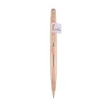 PARKER, WATERDROP, A 9 CARAT GOLD PROPELLING PENCIL, LONDON 1974