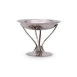 AN EDWARDIAN SILVER PEDESTAL BOWL