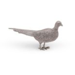 A SILVER MODEL OF A PHEASANT