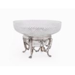 AN EDWARDIAN SILVER CIRCULAR STAND