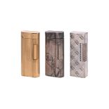 THREE DUNHILL LIGHTERS