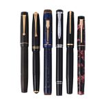 A COLLECTION OF SIX VINTAGE FOUNTAIN PENS