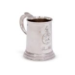 A GEORGE III SILVER SLIGHTLY TAPERING MUG