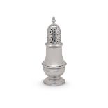 A SILVER BALUSTER CASTOR