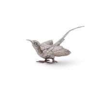 A GERMAN SILVER MODEL OF A BIRD OF PARADISE
