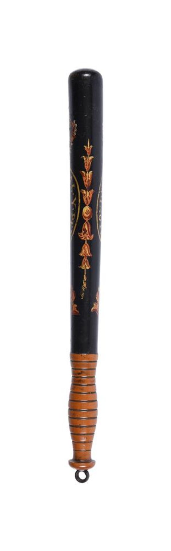 A VICTORIAN PAINTED WOOD TRUNCHEON FOR THE STAFFORDSHIRE CONSTABULARY - Bild 2 aus 2