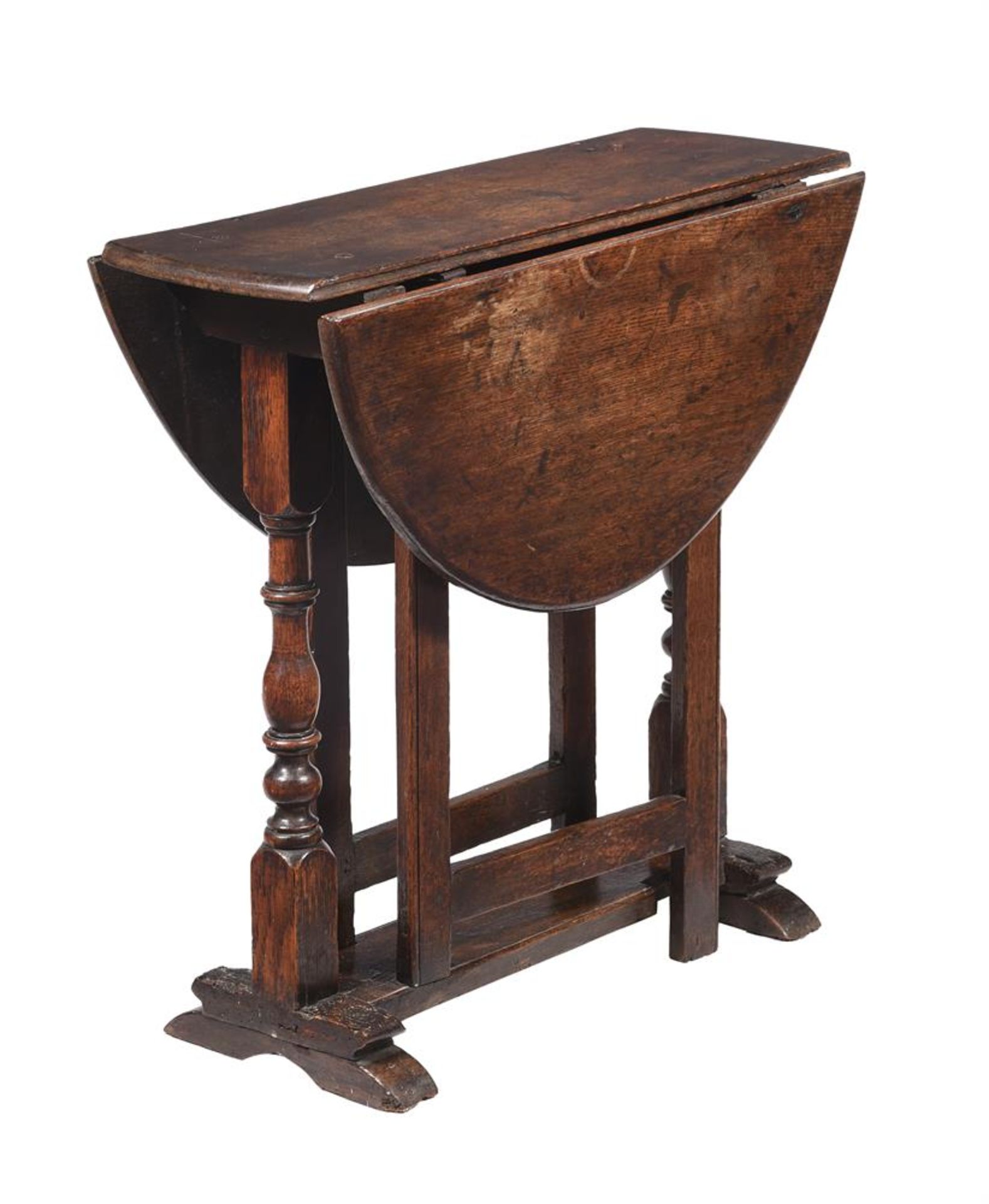 A WILLIAM AND MARY OAK GATE-LEG TABLE - Image 2 of 3