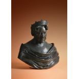 MARTIN JENNINGS FRSS, A PATINATED BRONZE PORTRAIT BUST OF H M QUEEN ELIZABETH, THE QUEEN MOTHER