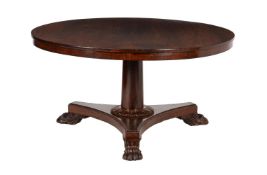 Y A GEORGE IV ROSEWOOD CENTRE TABLE