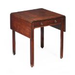 A GEORGE III MAHOGANY PEMBROKE TABLE