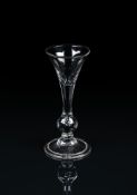 A BALUSTER GIN GLASS