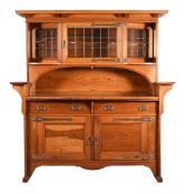 AN OAK AND COPPER BOUND SIDEBOARD