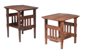 TWO SIMILAR OAK OCCASIONAL TABLES