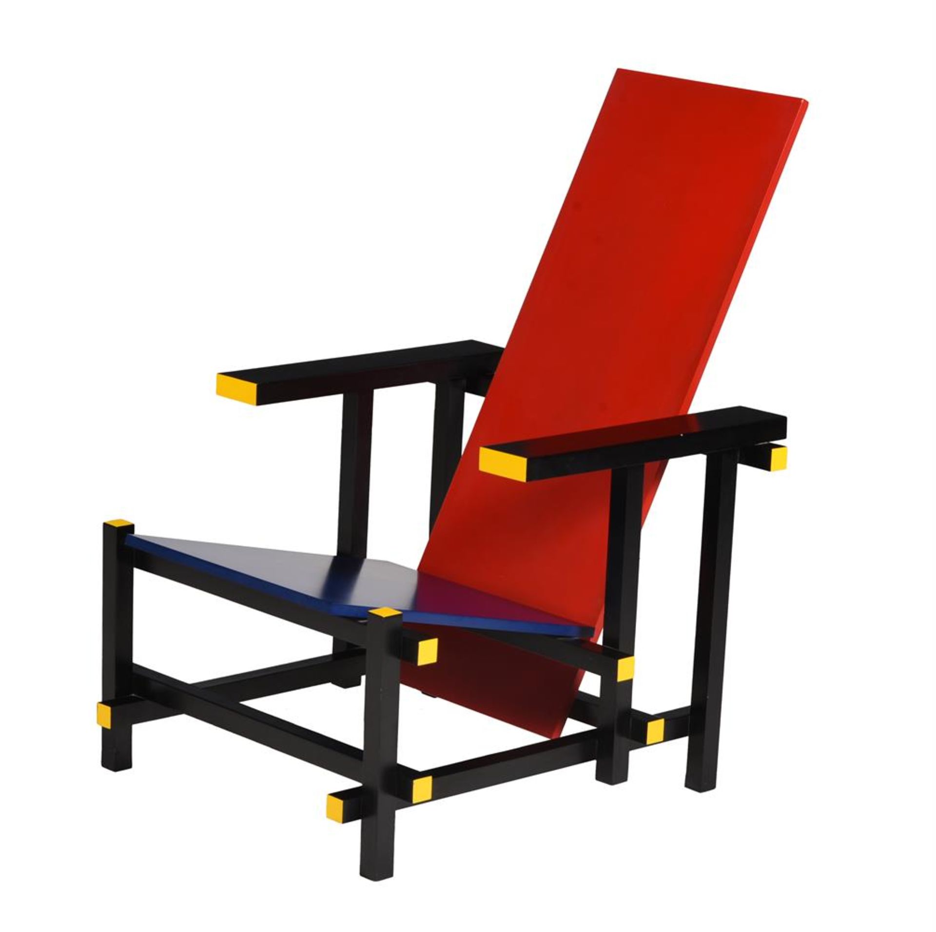 A 'RED & BLUE' CHAIR DESIGNED BY GERRIT REITVELD