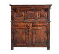AN OAK COURT CUPBOARD