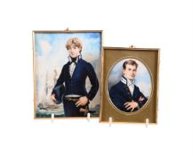 λ MICHAEL BARTLETT RMS (1922-2008), TWO PORTRAIT MINIATURES