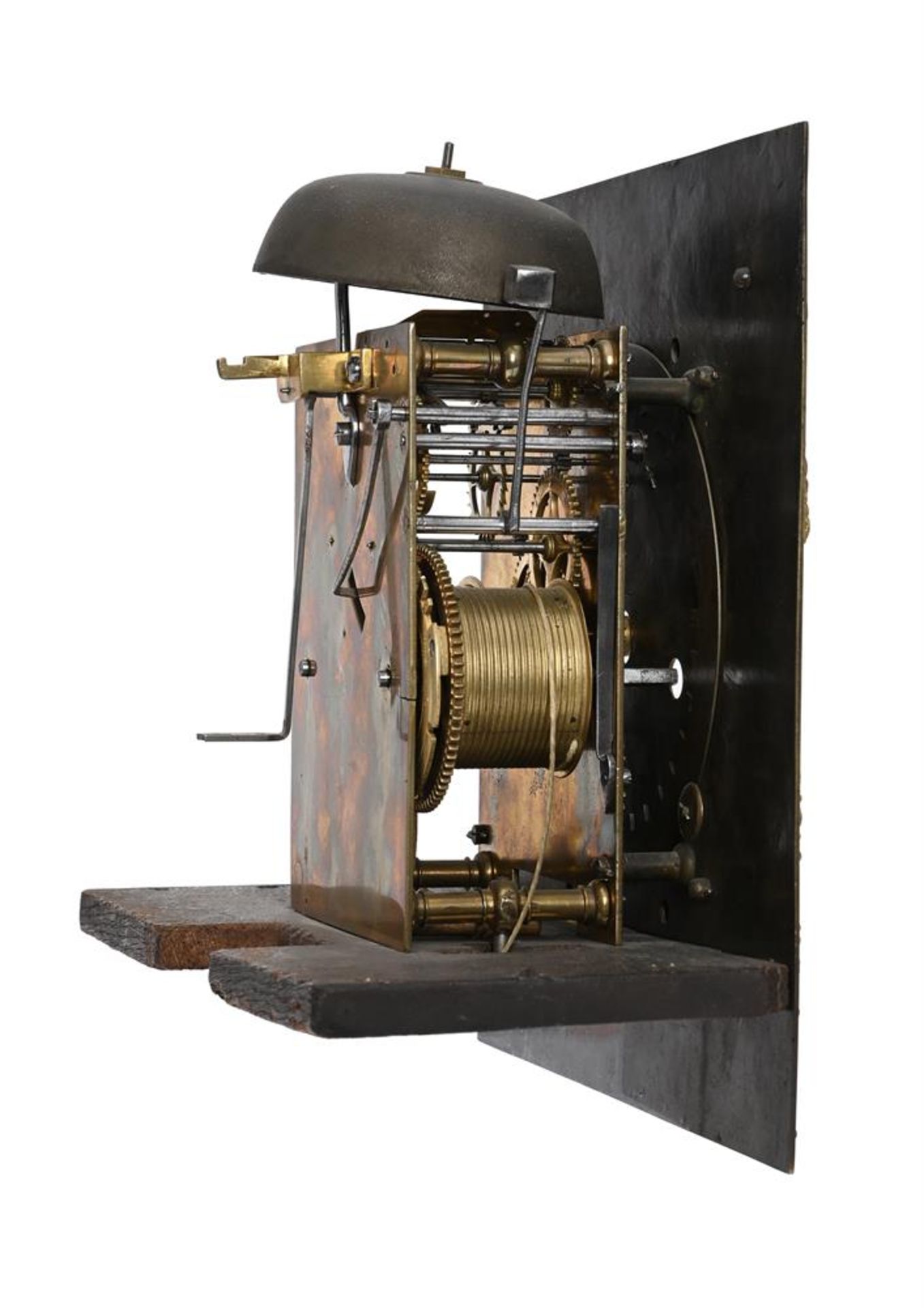 A WALNUT EIGHT-DAY LONGCASE CLOCK WITH AN ELEVEN-INCH DIAL - Image 3 of 4