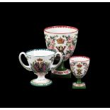 THREE WEMYSS POTTERY COMMEMORATIVE CUPS