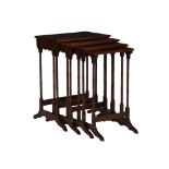 Y A QUARTETTO NEST OF ROSEWOOD TABLES