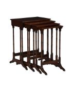 Y A QUARTETTO NEST OF ROSEWOOD TABLES
