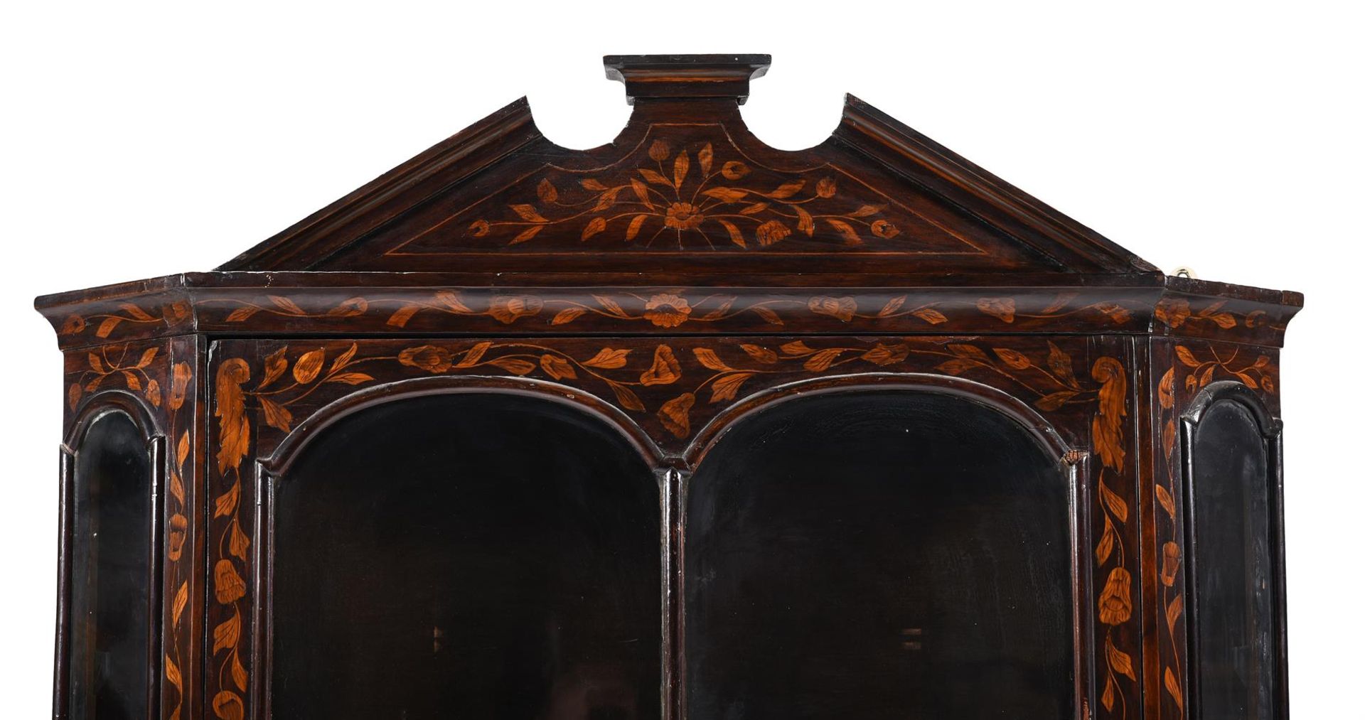 A DUTCH WALNUT AND MARQUETRY BOOKCASE OR CABINET - Image 2 of 2