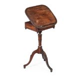 A GEORGE III MAHOGANY TELESCOPIC READING STAND OR TABLE