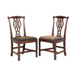 A PAIR OF GEORGE III MAHOGANY CHAIRS