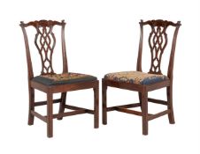 A PAIR OF GEORGE III MAHOGANY CHAIRS