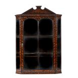 A DUTCH WALNUT AND MARQUETRY BOOKCASE OR CABINET