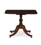 A REGENCY MAHOGANY TILT TOP OCCASIONAL OR CENTRE TABLE