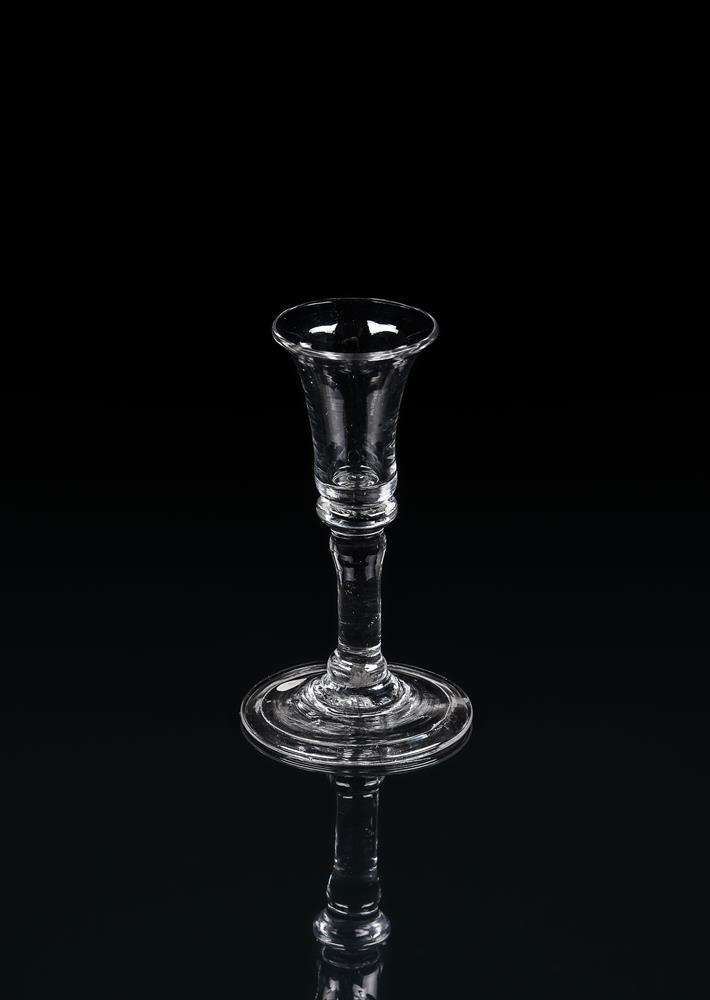 A BALUSTER GIN GLASS