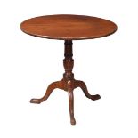 A GEORGE III MAHOGANY TILT TOP OCCASIONAL TABLE