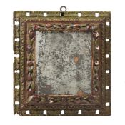 AN ITALIAN PAINTED WOOD PICTURE-FRAME MIRROR