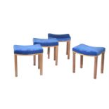 A MATCHED SET OF FOUR CORONATION STOOLS