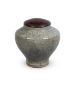 An attractive Korean stoneware crackle-glazed jar