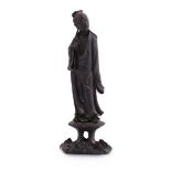 A Chinese bronze model of an ascetic Luohan