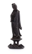 A Chinese bronze model of an ascetic Luohan