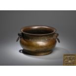A fine large Chinese bronze archaistic censer