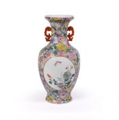 A Chinese Famille Rose 'millefleur' vase