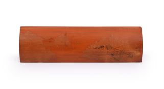 A Chinese carved bamboo wrist rest