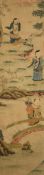 † A large Chinese Gu Family 'Eight Immortals' embroidered silk panel