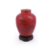 A large Chinese flambé vase