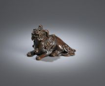 A good Chinese bronze water dropper of a Mythical Lion