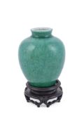 A Chinese green-glazed vase