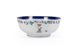 A rare Chinese Export 'Royal Archers Company' presentation punch bowl