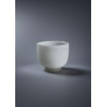A Chinese white jade cup