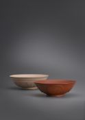 Two Chinese yixing moulded bowls